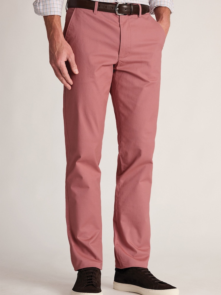 Brook Taverner Pink Regular Fit Cotton Stretch Chinos - Image 1 of 1