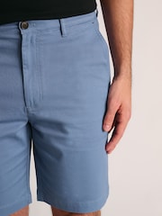 Brook Taverner Blue Textured Stretch Cotton Chino Shorts - Image 3 of 4