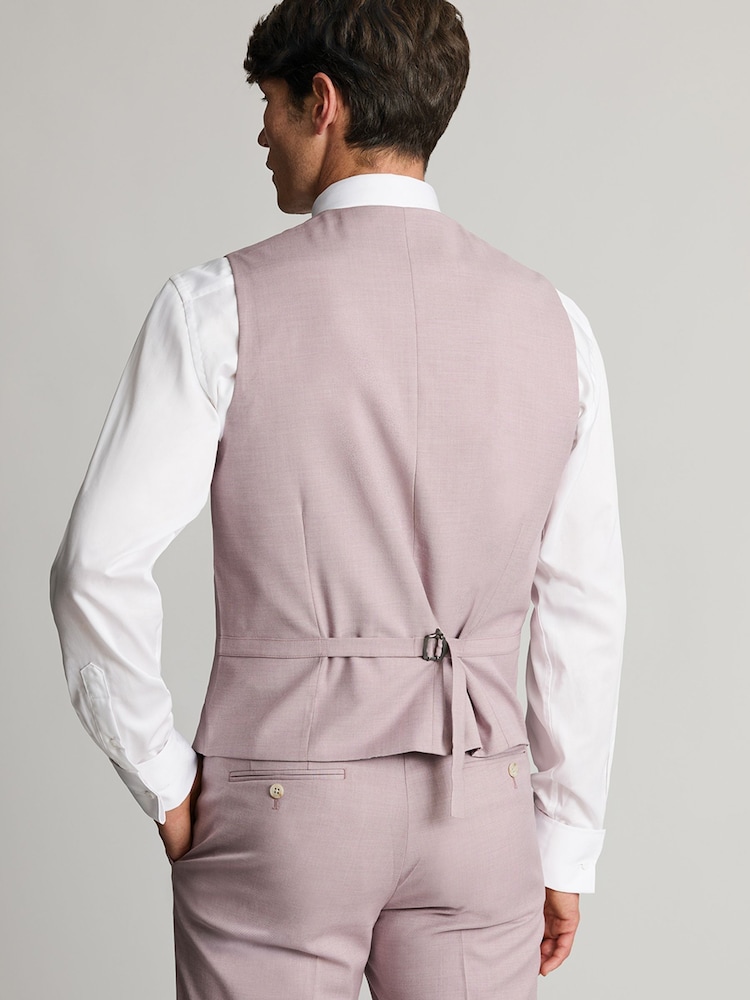 Brook Taverner Pink Textured Suit Waistcoat - Image 2 of 2