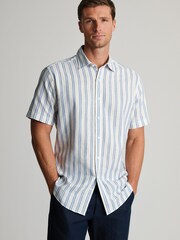 Brook Taverner Blue Short Sleeve Shirt - Image 6 of 10