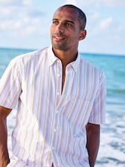 Brook Taverner Purple Check Portofino Short Sleeve Shirt - Image 1 of 6