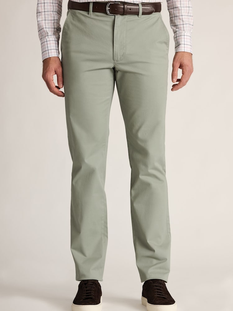 Brook Taverner Green Regular Fit Cotton Stretch Chinos - Image 1 of 1