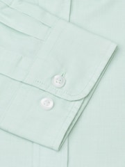 Brook Taverner Green End-on-End Cotton Shirt - Image 7 of 7