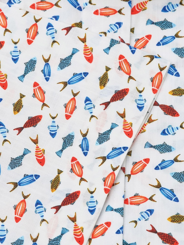 Brook Taverner White Print Short Sleeve Shirt - Image 5 of 5