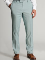 Brook Taverner Green Textured Suit Trousers - Image 1 of 2