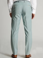 Brook Taverner Green Textured Suit Trousers - Image 2 of 2