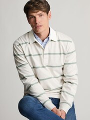 Brook Taverner Green Stripe Cotton Rugby Shirt - Image 5 of 5
