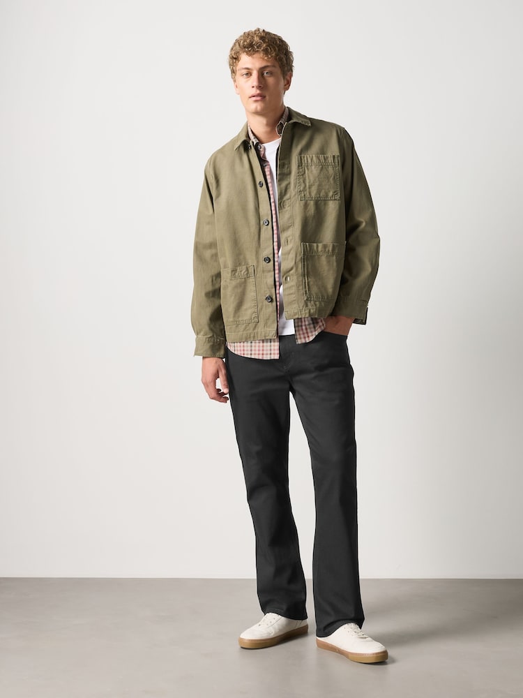 Black Solid Bootcut Classic Stretch Jeans - Image 1 of 9