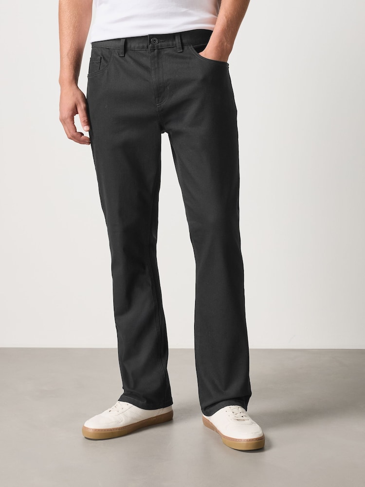 Black Solid Bootcut Classic Stretch Jeans - Image 2 of 9