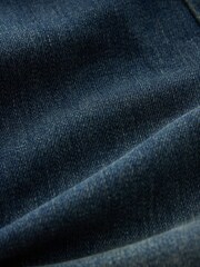 Dark Blue Twisted Straight Fit Authentic Stretch Denim Jeans - Image 10 of 10