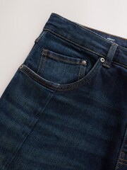 Dark Blue Twisted Straight Fit Authentic Stretch Denim Jeans - Image 8 of 10