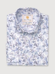 Brook Taverner Blue Floral Cotton Shirt - Image 3 of 5