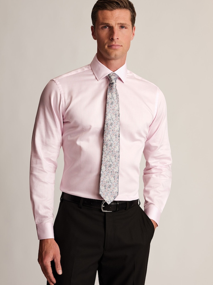 Brook Taverner Pink Fine Stripe Cotton Shirt - Image 1 of 7