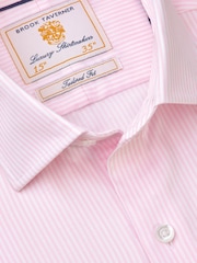 Brook Taverner Pink Fine Stripe Cotton Shirt - Image 6 of 7