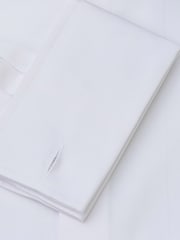 Brook Taverner White Textured Stripe Egyptian Shirt - Image 7 of 7