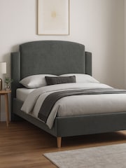 Millbrook Beds Grey Deco Arc Soft Chenille Frame - Image 1 of 6