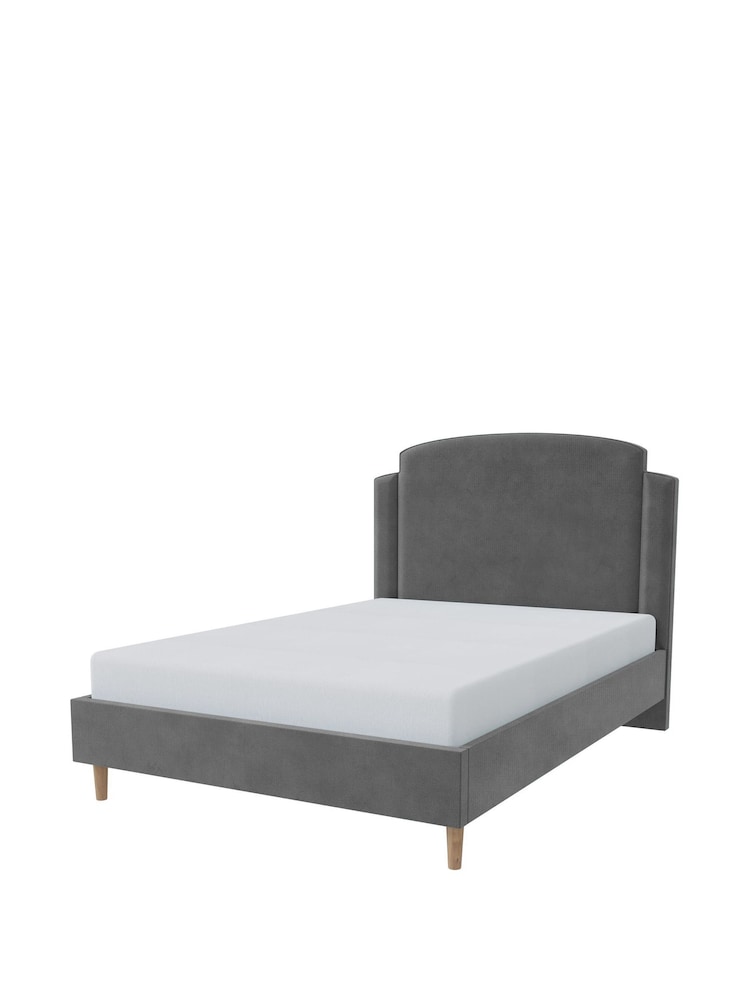 Millbrook Beds Grey Deco Arc Soft Chenille Frame - Image 2 of 6