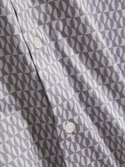 Ted Baker Qısa Qollu Adi Uyğun Yarpaq Naxışlı Geo Köynək - 7şəkildən 7 şəkil