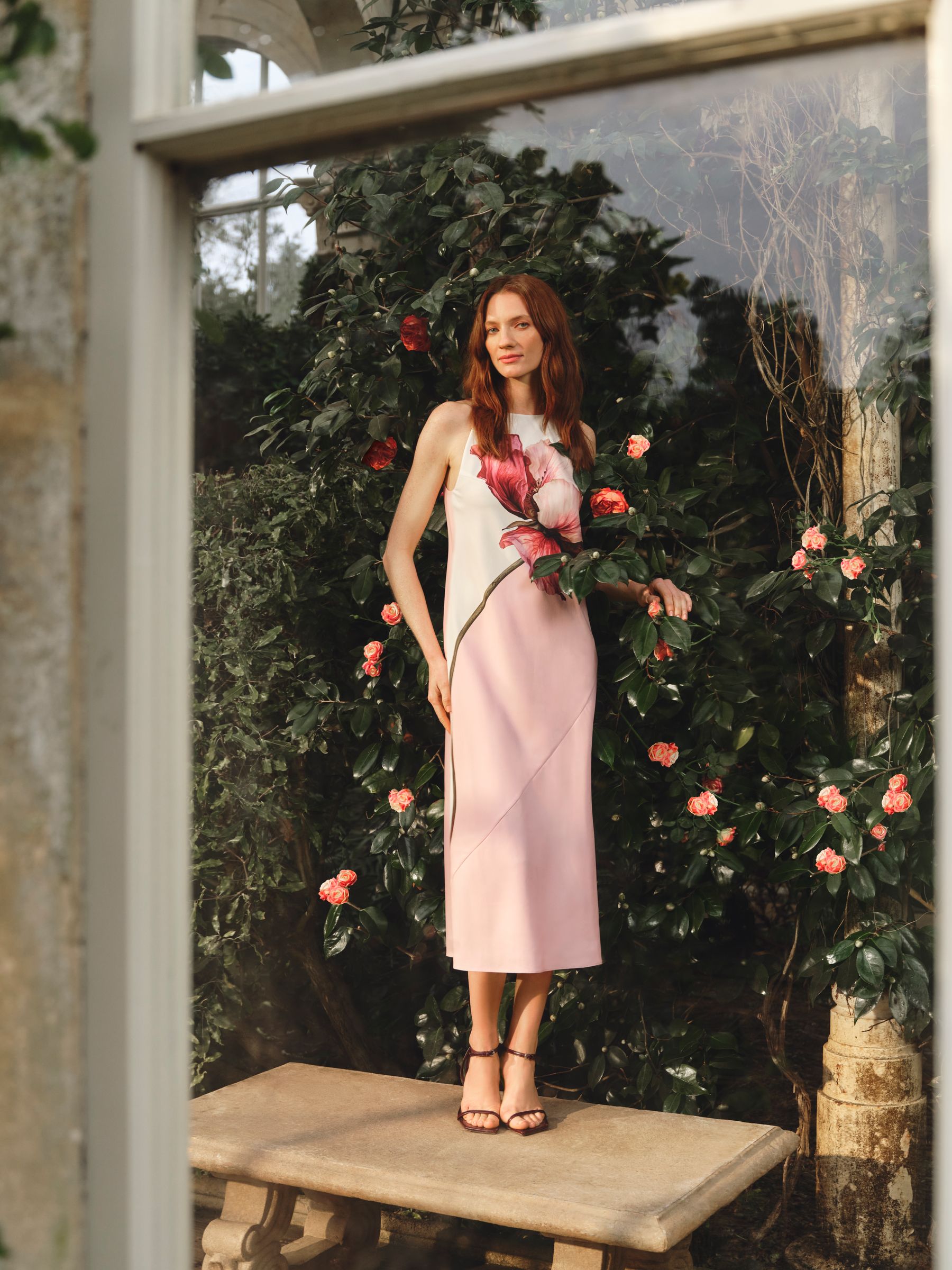 美品 Ted Baker Iyana Floral Print Dress Cumpără Ted Baker Floral Print Halter Neck Midi Dress from Next