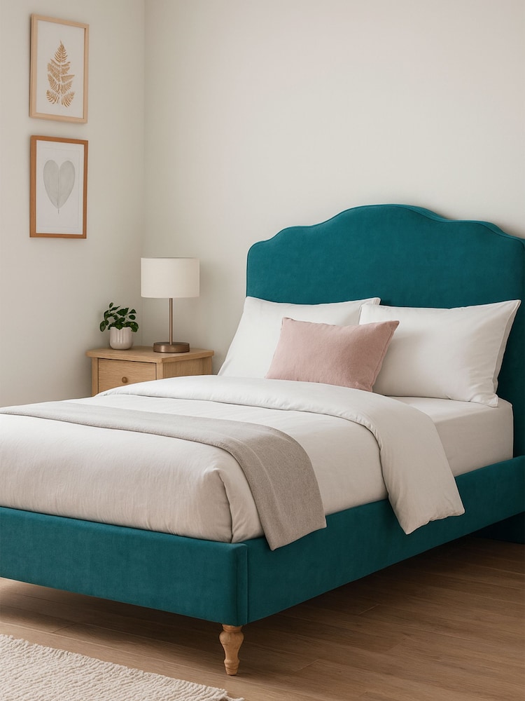 Millbrook Beds Teal Drift Luxury Velvet Frame - Image 1 of 6 Millbrook Beds Teal Drift Luxury Velvet Frame - Image 1 of 6