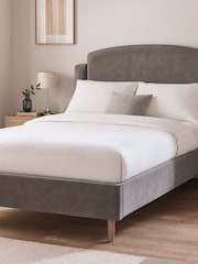 Millbrook Beds Steel Deco Arc Luxury Velvet Frame - Image 1 of 6