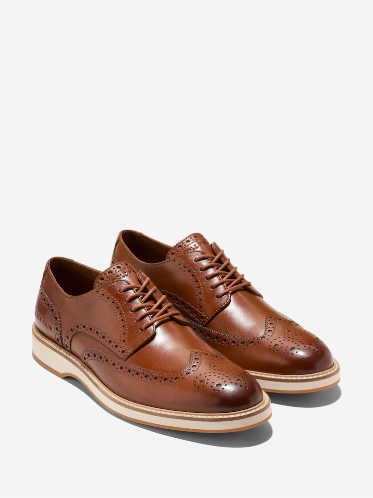 Cole Haan Tan / Ivory / Gum Morse Grand Plain Toe Shoes - Image 8 of 8