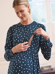 Seraphine Green Maternity Tiered Mini Dress - Image 2 of 7