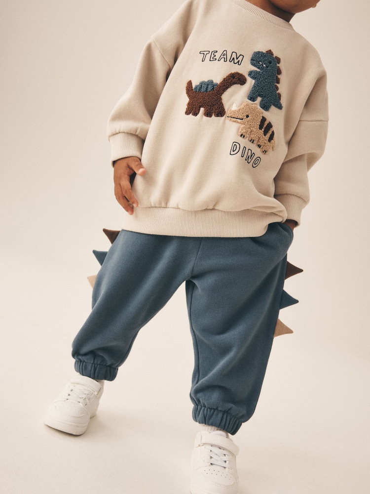 Neutral Crew Neck Joggers Set (3mths-7yrs) - Image 2 of 5 Neutral Crew Neck Joggers Set (3mths-7yrs) - Image 2 of 5