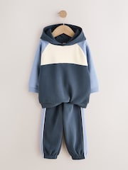 Blue Colour Block Hoodie and Joggers Set (3mths-7yrs) - Image 6 of 9
