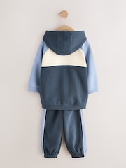 Blue Colour Block Hoodie and Joggers Set (3mths-7yrs) - Image 7 of 9