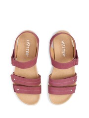 Hotter Red Wide Fit Venice Touch Fastening Casual Sandals - Image 3 of 4
