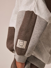 Chocolate Brown Colour Block Hoodie and Joggers Set (3mths-7yrs) - Image 4 of 4
