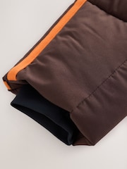 Brown Side Stripe Padded Collared Coat (3-16yrs) - Image 12 of 13