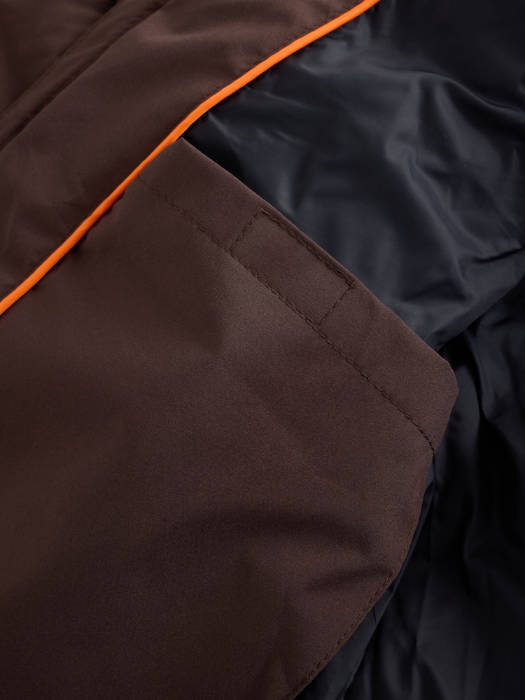 Brown Side Stripe Padded Collared Coat (3-16yrs) - Image 13 of 13