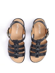 Hotter Black Regular Fit Standard Fit Alanya Buckle Casual Sandals - Image 4 of 4
