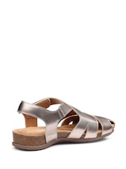 Hotter Metallic Wide Fit Standard Fit Carpa Touch Fastening Casual Sandals - Image 3 of 4