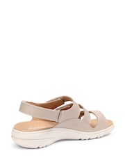 Hotter Natural Wide Fit Standard Fit Abigail Touch Fastening Casual Sandals - Image 3 of 4