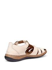 Hotter White Wide Fit Sharini Touch-Fastening Casual Sandals - Image 3 of 4