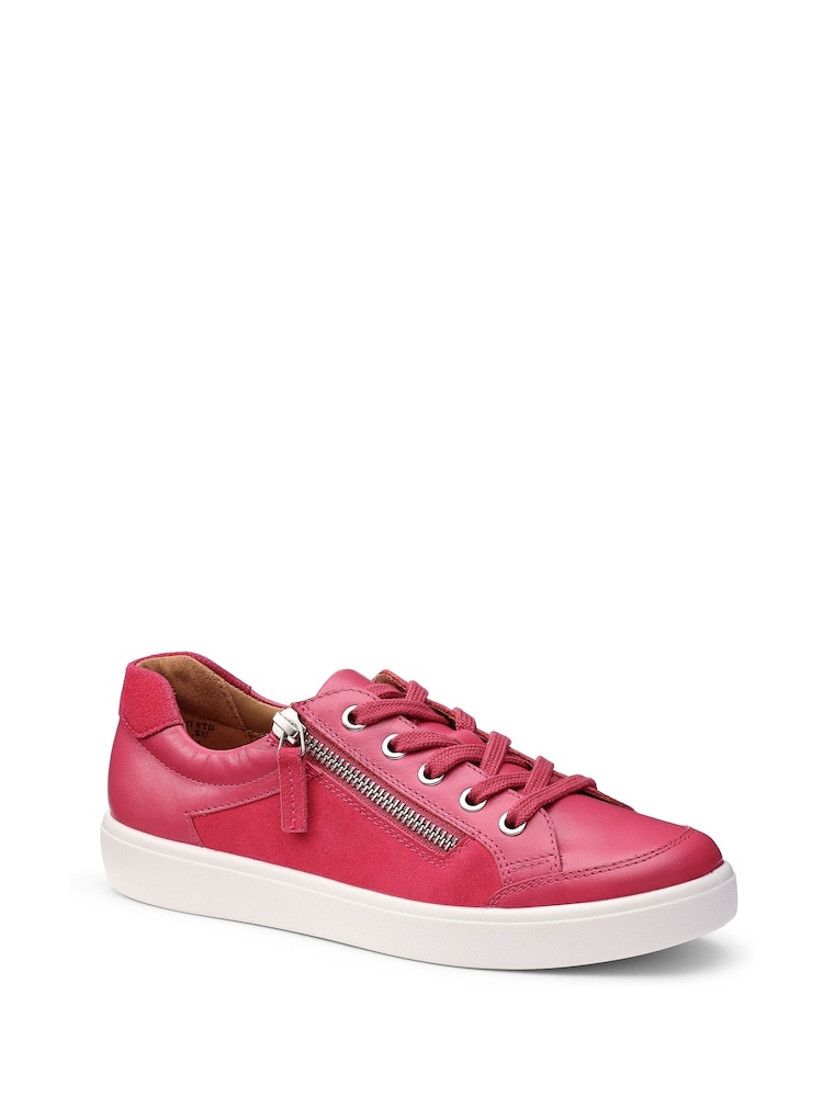 Hotter Pink Regular Fit Standard Fit Chase II Lace-Up/Zip Cupsole Shoes - Image 2 of 4