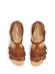 Hotter Brown Wide Fit Solei Touch-Fastening Casual Sandals - Image 4 of 4