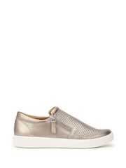 Hotter Metallic Standard Fit Daisy Zip Cupsole Shoes - Image 1 of 4