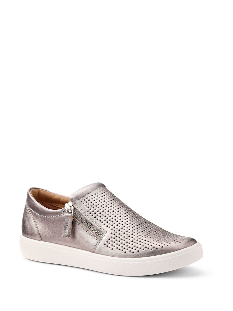 Hotter Metallic Standard Fit Daisy Zip Cupsole Shoes - Image 2 of 4