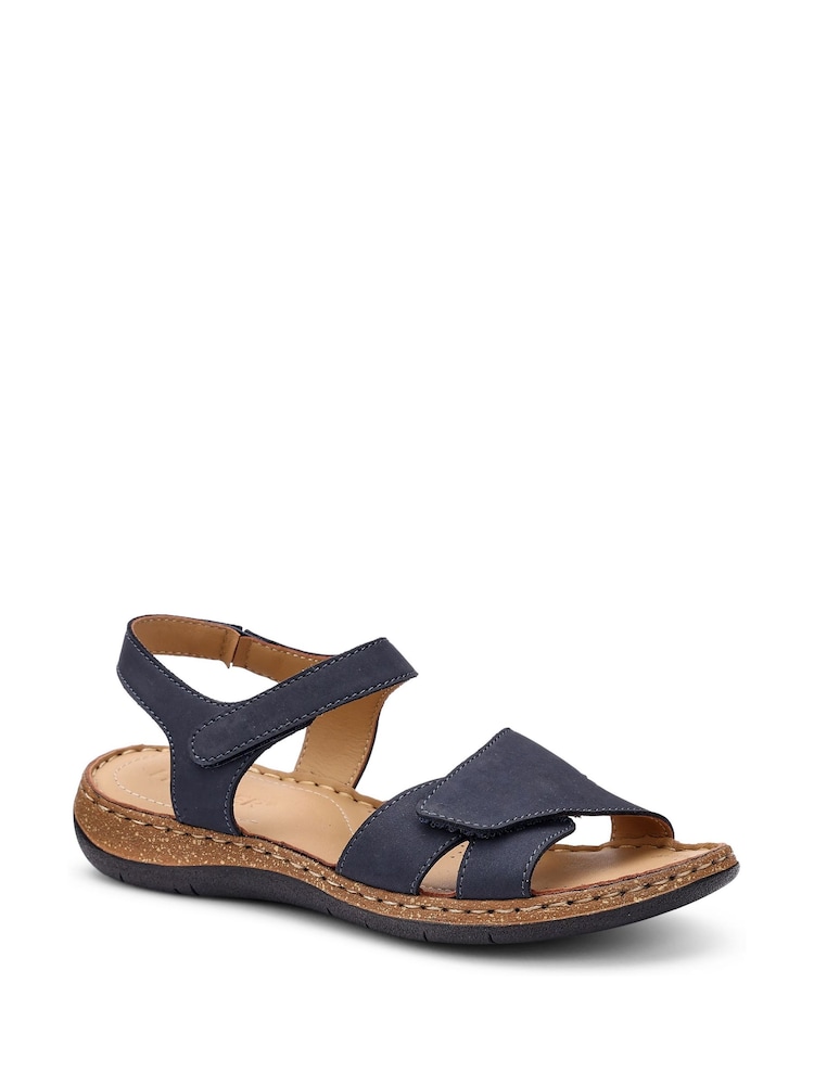 Hotter Blue Standard Fit Piya Touch-Fastening Casual Sandals - Image 2 of 4 Hotter Blue Standard Fit Piya Touch-Fastening Casual Sandals - Image 2 of 4