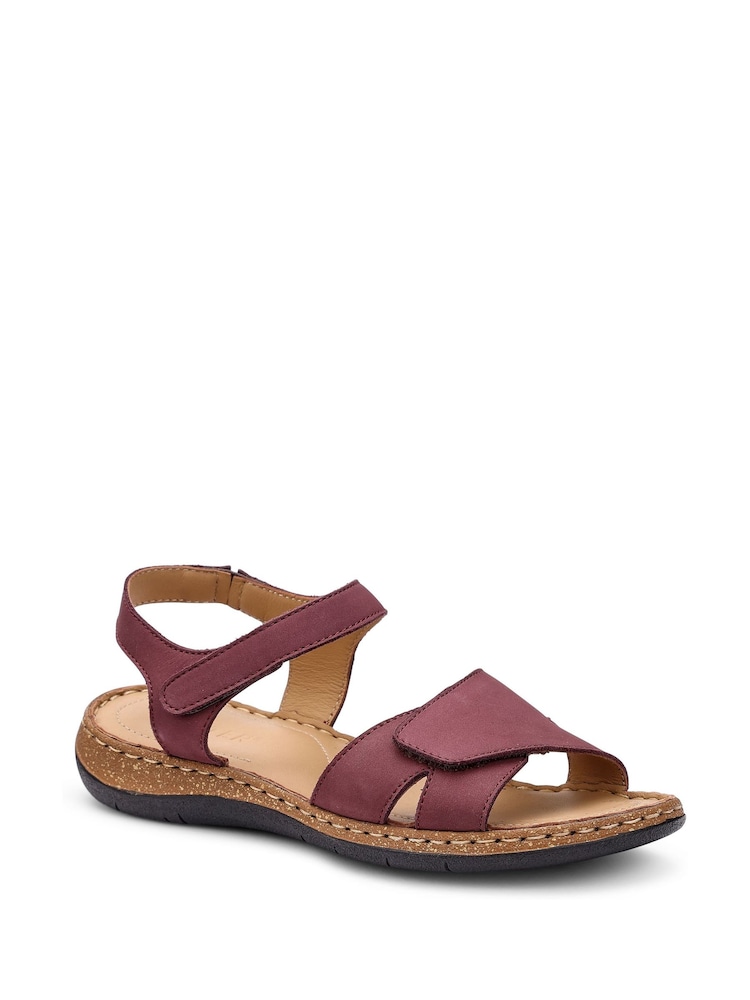 Hotter Red Standard Fit Piya Touch-Fastening Casual Sandals - Image 2 of 4 Hotter Red Standard Fit Piya Touch-Fastening Casual Sandals - Image 2 of 4