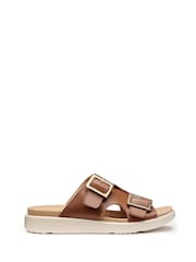 Hotter Brown Wide Fit Corsica Slip-On/Buckle Casual Sandals - Image 1 of 4