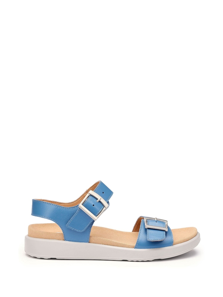 Hotter Blue Standard Fit Corfu Buckle Casual Sandals - Image 1 of 4