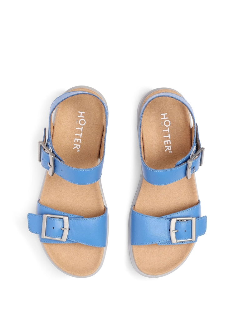 Hotter Blue Standard Fit Corfu Buckle Casual Sandals - Image 4 of 4
