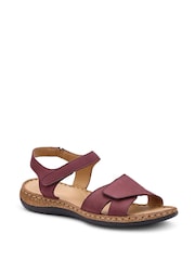 Hotter Red Wide Fit Piya Touch-Fastening Casual Sandals - Image 3 of 4
