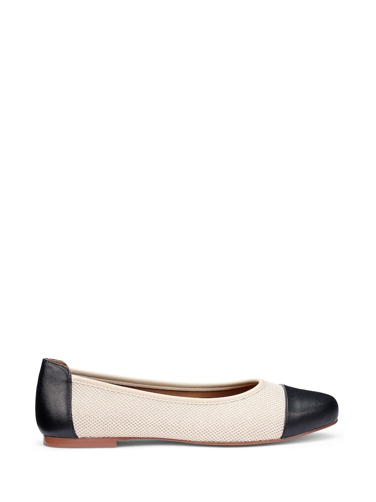 Hotter Natural Standard Fit Ingrid Slip-On Ballet Shoes - Image 1 of 4