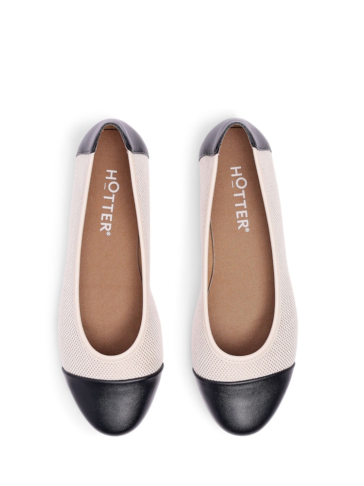 Hotter Natural Standard Fit Ingrid Slip-On Ballet Shoes - Image 4 of 4